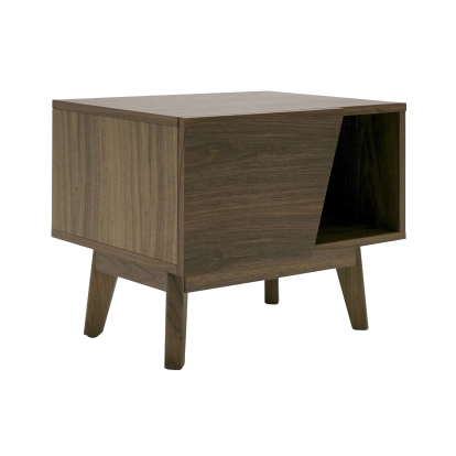 LA Furniture Abelard Mid-century Walnut Nightstand VGBBMB1707-NS Contemporary Style by Vig Furnitrue Number 77933 Catch Home Goods