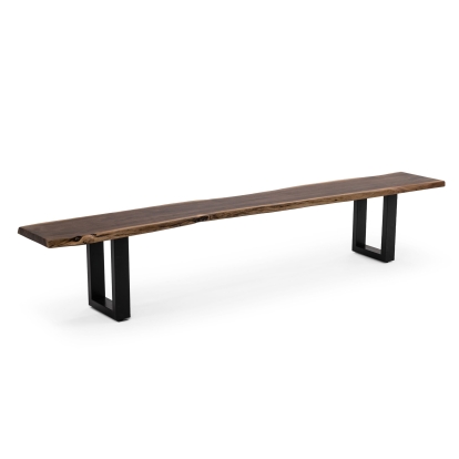 LA Furniture Taylor X-Large 102" Modern Live Edge Dining Bench VGEDPRO260006-BRN-BN Contemporary Style by Vig Furnitrue Number 78036|78036A Catch Home Goods