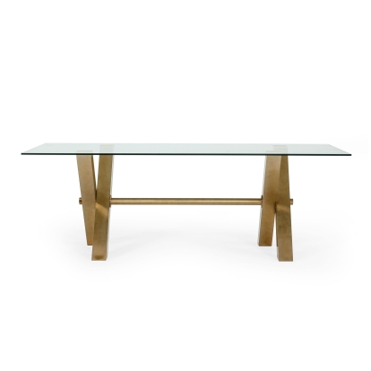 LA Furniture Dandy Modern Golden & Glass Dining Table VGGMDT-1305-DT Contemporary Style by Vig Furnitrue Number 78098 Catch Home Goods
