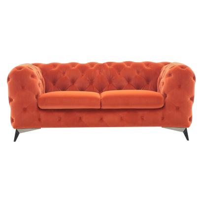 LA Furniture Delilah Modern Orange Fabric Loveseat VGCA1546-ORG-A-L Contemporary Style by Vig Furnitrue Number 78163 Catch Home Goods