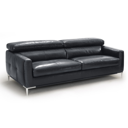 LA Furniture Natalia Modern Black Leather Sofa VGKK1281X-BLK-S Contemporary Style by Vig Furnitrue Number 78208 Catch Home Goods