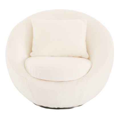 LA Furniture Gypsum Modern White Swivel Accent Chair VGMFOC-284-WHT-CH Contemporary Style by Vig Furnitrue Number 78498 Catch Home Goods