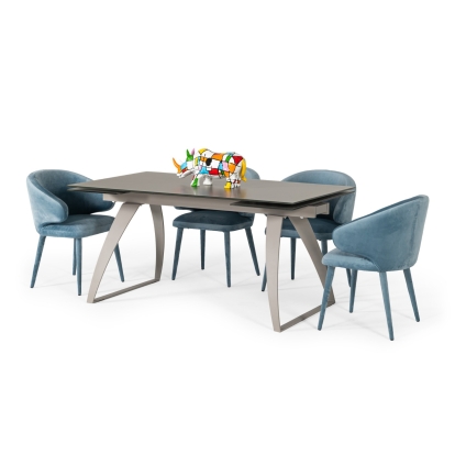 LA Furniture Pittson Modern Extendable Grey Glass Dining Table VGYFDT8852F-GRY-DT Contemporary Style by Vig Furnitrue Number 78624 Catch Home Goods