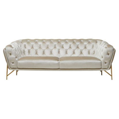 LA Furniture Stella Transitional Beige Velvet Sofa VGCA2020-BEIGE-S Contemporary Style by Vig Furnitrue Number 78654 Catch Home Goods