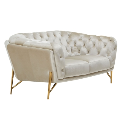 LA Furniture Stella Transitional Beige Velvet Loveseat VGCA2020-BEIGE-L Contemporary Style by Vig Furnitrue Number 78655 Catch Home Goods