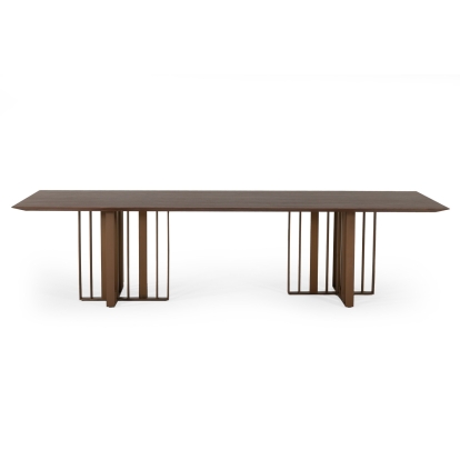 LA Furniture Livia Modern Wenge & Gold Stainless Steel Dining Table VGBBMI2005T-WGE-DT Contemporary Style by Vig Furnitrue Number 78775 Catch Home Goods