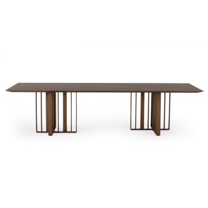 LA Furniture Livia Modern Wenge & Gold Stainless Steel Dining Table VGBBMI2005T-WGE-DT Contemporary Style by Vig Furnitrue Number 78775 Catch Home Goods