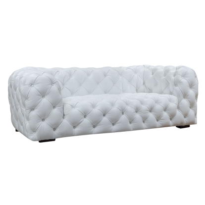 LA Furniture Dexter Transitional White Full Italian Leather 3-Seat Sofa VGCA114-WHT-S Contemporary Style by Vig Furnitrue Number 78804 Catch Home Goods