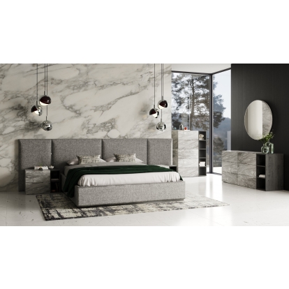 LA Furniture Maranello Modern Grey Bed Set VGMABR-121-GRY-BED-SET Contemporary Style by Vig Furnitrue Number 79001|79002 Catch Home Goods