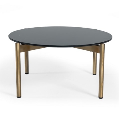 LA Furniture Denzel Black Marble + Gold Coffee Table VGGMM-ET-1581-BLK-CT Contemporary Style by Vig Furnitrue Number 79102 Catch Home Goods