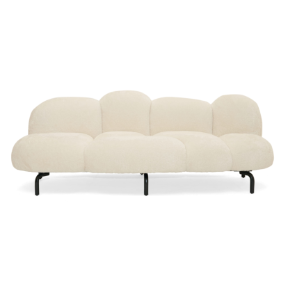 LA Furniture Glaster Contemporary White Sherpa 88" Bubble Sofa VGODZW-20036-WHT-S Contemporary Style by Vig Furnitrue Number 79157 Catch Home Goods