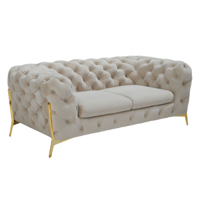 LA Furniture Quincey Transitional Beige Velvet Loveseat VGKNK8520-BEI-L Contemporary Style by Vig Furnitrue Number 79198 Catch Home Goods