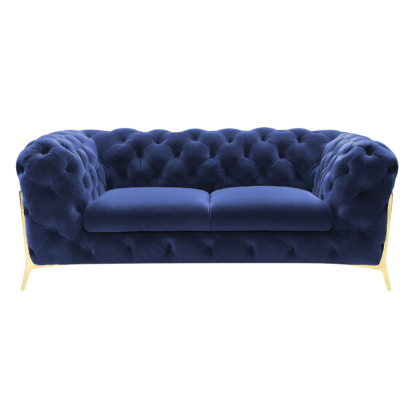 LA Furniture Quincey Transitional Blue Velvet Loveseat VGKNK8520-BLU-L Contemporary Style by Vig Furnitrue Number 79206 Catch Home Goods
