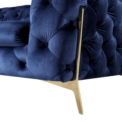 LA Furniture Quincey Transitional Blue Velvet Loveseat VGKNK8520-BLU-L Contemporary Style by Vig Furnitrue Number 79206 Catch Home Goods