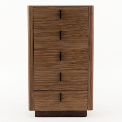 LA Furniture Chelton- Contemporary Walnut and White Ceramic Chest VGHB-402W-CT Contemporary Style by Vig Furnitrue Number 79552 Catch Home Goods