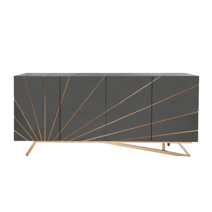 LA Furniture Katzu- Modern Grey and Rose Gold Buffet VGVC-G2127-GRY Contemporary Style by Vig Furnitrue Number 79563 Catch Home Goods