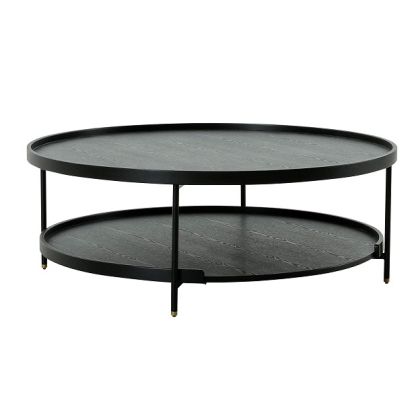 LA Furniture Mitchell Black Iron Round Coffee Table VGOD-LZ-267C-BLK Contemporary Style by Vig Furnitrue Number 79687 Catch Home Goods