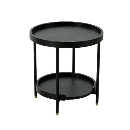 LA Furniture Mitchell Black Iron Round End Table VGOD-LZ-267E-BLK Contemporary Style by Vig Furnitrue Number 79689 Catch Home Goods