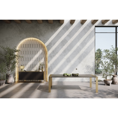 LA Furniture Fauna Modern Wenge and Brass Dining Table VGBB-BN-2T-WB-DT Contemporary Style by Vig Furnitrue Number 79841 Catch Home Goods