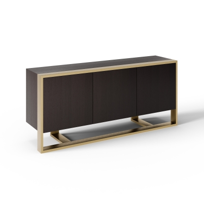LA Furniture Modern Fauna Wenge and Brass Buffet VGBB-BN-2M-BWB-BUF Contemporary Style by Vig Furnitrue Number 79840 Catch Home Goods