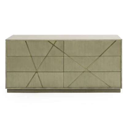LA Furniture Nixa Modern Wide Birch + Brushed Bronze Dresser VGVC-J1909-D-L-BIR Contemporary Style by Vig Furnitrue Number 79918 Catch Home Goods