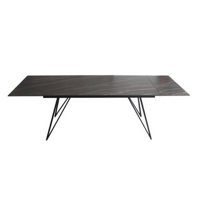 LA Furniture Bobby Modern Black Ceramic Extendable Dining Table VGYF-DT8936-BLK-DT Contemporary Style by Vig Furnitrue Number 79936 Catch Home Goods