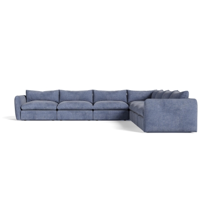 LA Furniture Kinsey Modern Blue Fabric Modular Sectional Sofa-7-Piece Sectional VGKK-KF.8035-MOD-NAVY-7-Piece Sectional Contemporary Style by Vig Furnitrue Number 83535 Catch Home Goods