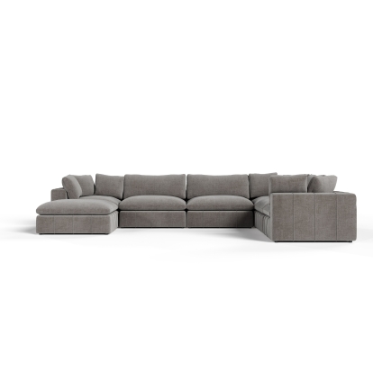 LA Furniture Vicki Modern Grey Fabric Modular Sectional Sofa-7-Piece Sectional VGKK-KF.8033-SECT-GRY-7-Piece Sectional Contemporary Style by Vig Furnitrue Number 81885|81885A Catch Home Goods