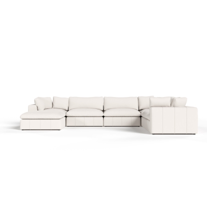 LA Furniture Vicki Modern Off-White Fabric Modular Sectional-7-Piece Sectional VGKV-KF.8033-MOD-IVORY-7-Piece Sectional Contemporary Style by Vig Furnitrue Number 85586|85586A Catch Home Goods