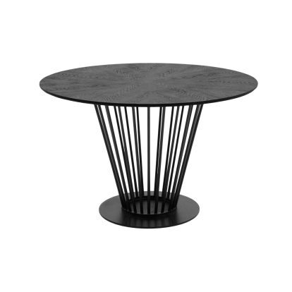 LA Furniture Conroy Modern Black Round Dining Table VGFH-0259917-BB-BLK-DT Contemporary Style by Vig Furnitrue Number 80145 Catch Home Goods