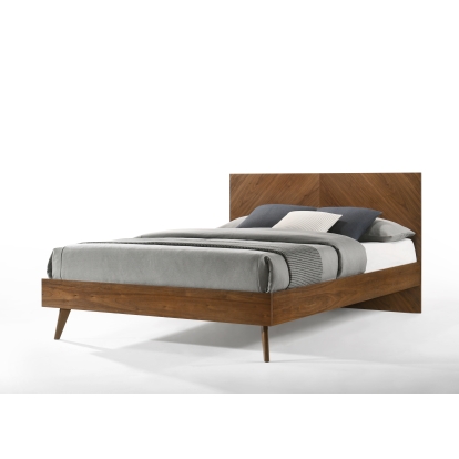 LA Furniture Kamela -Modern Walnut EK Bed VGMA-BR-128-BED-EK Contemporary Style by Vig Furnitrue Number 80173 Catch Home Goods