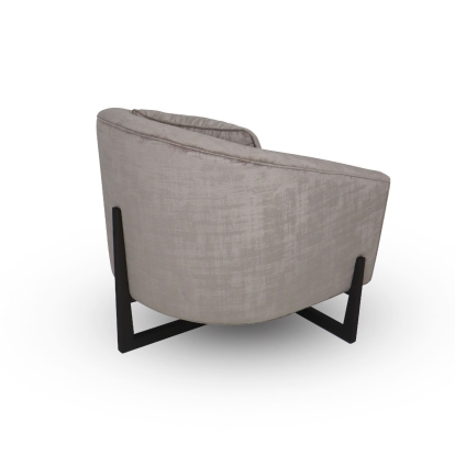 LA Furniture Forbis Contemporary Light Grey Fabric + Brown Accent Chair VGCS-FORBIS-GB Contemporary Style by Vig Furnitrue Number 80181 Catch Home Goods