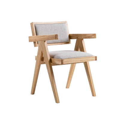 LA Furniture Fern Modern Natural and Beige Dining Chair Set of 2 VGMA-MI-1116-NB Contemporary Style by Vig Furnitrue Number 80184Z Catch Home Goods