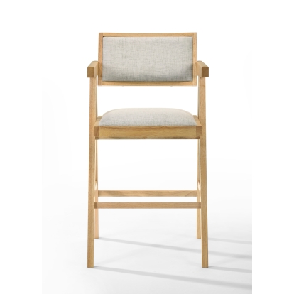 LA Furniture Fern Modern Natural and Beige Counter Stool Set of 2 VGMA-MI-1116-BC-NB Contemporary Style by Vig Furnitrue Number 80186Z Catch Home Goods