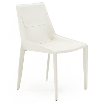 LA Furniture Halo Modern Ivory Saddle Leather Dining Chair (Set of 2) VGYF-DC1113-I Contemporary Style by Vig Furnitrue Number 80282Z Catch Home Goods