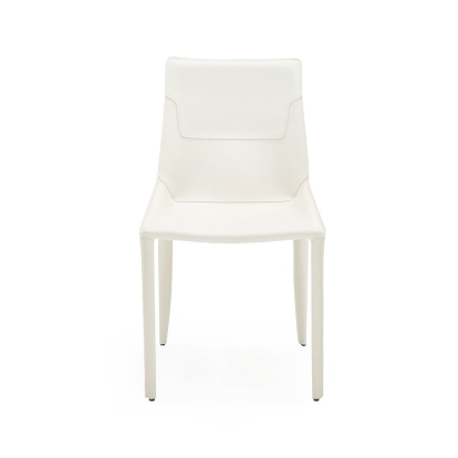 LA Furniture Halo Modern Ivory Saddle Leather Dining Chair (Set of 2) VGYF-DC1113-I Contemporary Style by Vig Furnitrue Number 80282Z Catch Home Goods