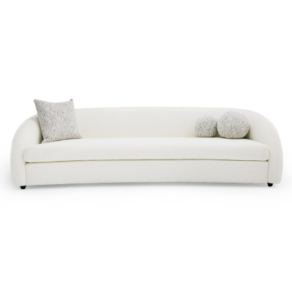 LA Furniture Joshua Modern 4-Seater Curved White and Taupe Fabric Sofa VGOD-ZW-22031-S Contemporary Style by Vig Furnitrue Number 80288 Catch Home Goods