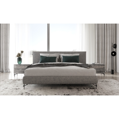 LA Furniture Aria Italian Modern Multi Grey EK Bed and Two Nightstands VGAC-ARIA-BED-BN-EK Contemporary Style by Vig Furnitrue Number 80428 Catch Home Goods