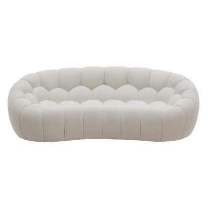 LA Furniture Yolonda Modern Curved Off-White Fabric Loveseat VGEV2126C-LOVE-C-00 Contemporary Style by Vig Furnitrue Number 80461 Catch Home Goods