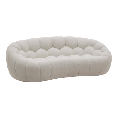 LA Furniture Yolonda Modern Curved Off-White Fabric Loveseat VGEV2126C-LOVE-C-00 Contemporary Style by Vig Furnitrue Number 80461 Catch Home Goods