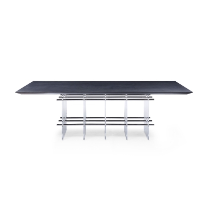 LA Furniture Inverness Contemporary Black Oak + Acrylic Dining Table VGVCT2259-DT Contemporary Style by Vig Furnitrue Number 80485 Catch Home Goods