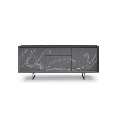 LA Furniture Hawick Contemporary Dark Grey + Abstract White Paint Buffet VGVCG2172-GRY Contemporary Style by Vig Furnitrue Number 80500 Catch Home Goods
