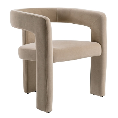 LA Furniture Cherish Modern Beige Fabric Dining Chair VGEUMC-9771CH-BGE Contemporary Style by Vig Furnitrue Number 80596 Catch Home Goods