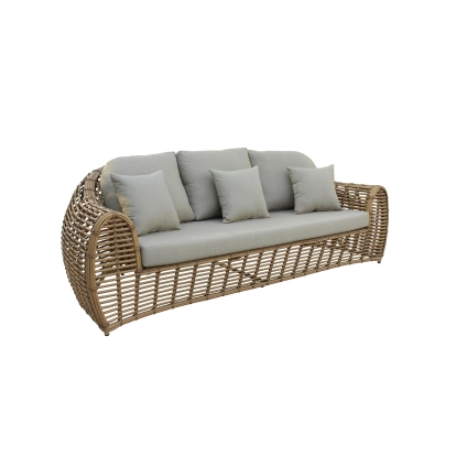 LA Furniture Sandra Outdoor Beige + Wicker Sofa Set With End Table VGATRASF-227-SET-ET Contemporary Style by Vig Furnitrue Number 82151 Catch Home Goods
