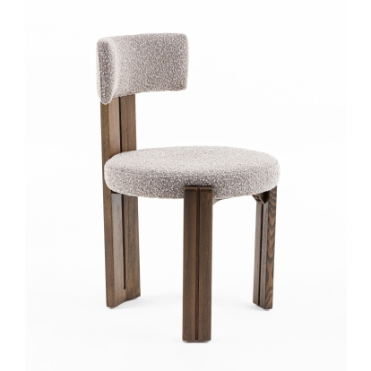 LA Furniture Sheridan Mid-Century Modern Grey Fabric + Walnut Dining Chair VGDWJ1310-GRY Contemporary Style by Vig Furnitrue Number 80996 Catch Home Goods