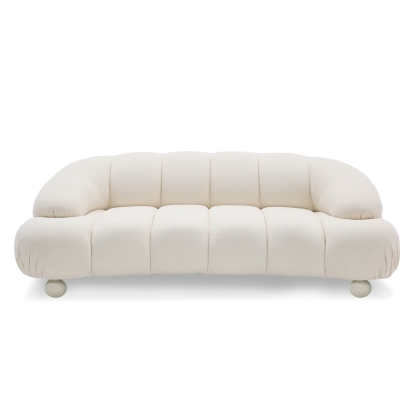 LA Furniture Duran Contemporary White Fabric Loveseat Sofa VGOD-ZW-23002A-LOVE-WHT Contemporary Style by Vig Furnitrue Number 81048 Catch Home Goods