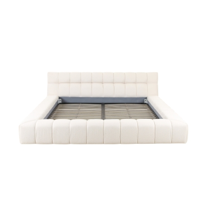 LA Furniture Tyree Modern Tufted Off-White Fabric Bed-eastern VGOD-DY-22116-BED-EK Contemporary Style by Vig Furnitrue Number 81052|81052A Catch Home Goods