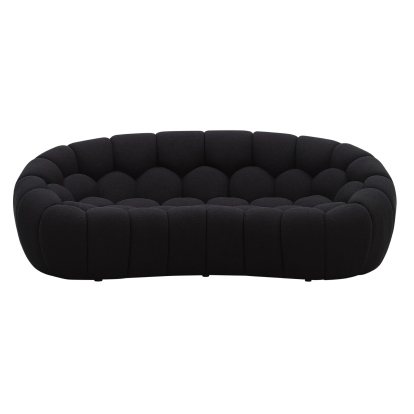 LA Furniture Yolonda Modern Curved Black Fabric Loveseat VGEV-2126C-LOV-BLK Contemporary Style by Vig Furnitrue Number 81087 Catch Home Goods