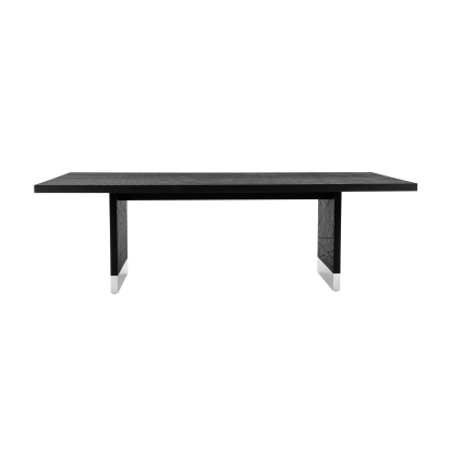 LA Furniture Kenda Modern Black Ash + Stainless Steel Dining Table VGVCT2355-BLK Contemporary Style by Vig Furnitrue Number 81199 Catch Home Goods