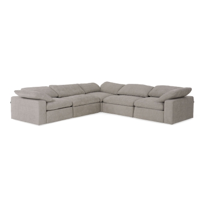 LA Furniture Corinth Modern Grey Fabric Sectional Sofa with 3 Power Recliners VGKM-KM.920-GRY Contemporary Style by Vig Furnitrue Number 81215 Catch Home Goods